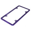 4 Holes Slim Stainless Steel License Plate Holder Frame (Purple)