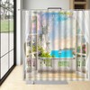 Fsfusvk Sea View Shower Curtain Ocean Fantasy Castle Balcony Dreamy