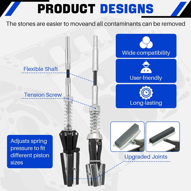 DASBET Engine Brake Cylinder Hone 2Pcs | Engine Cylinder Hone