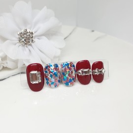 Chinatown handmade nail tips - Long Oval / 차이나타운 수제네일팁 - 롱오발