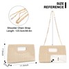 Long Keeper Straw Clutch Handbags - Women Top Handle Clutch