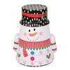 Christmas Candy Iron Box Roly Poly Design Santa Claus Snowman