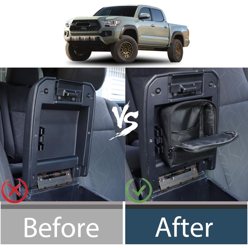 Lcojicep Center Console Hidden Organizer Bag Compatible Compatible with Tacoma
