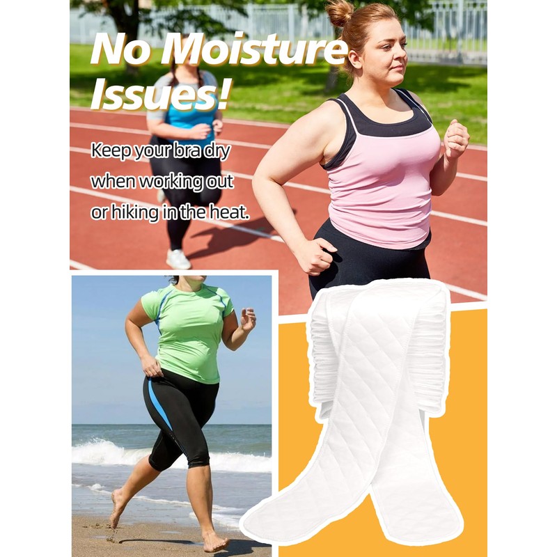 Under Breast Sweat Pads for Women - Cotton Bra Liners
