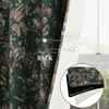 StangH Green Velvet Floral Curtains for Living Room, 100% Black