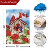 Louise Maelys Canada Day Garden Flag 28x40 Double Sided, Burlap