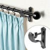 Tsnamay Curtain Rod Brackets Holders Wall Mount Brackets,Matte Black
