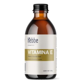 Vitamina E Pura oleosa, Uso Cosmético facial capilar y corporal, Todo tipo de piel, Hebbe Cosmetics & Ludika 250g