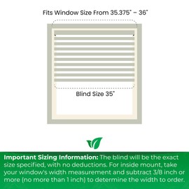 Calyx INTERIORS Faux Wood Blinds with Classic Valance, Cordless, 2" Slat, 35" W x 60" H, Blinds for Indoor Windows, Room Darkening Window Blinds for Home Interior Windows and Doors, Pure White