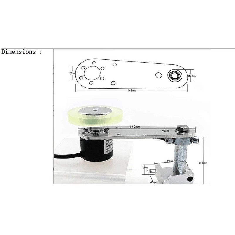 CALT GHW38 300mm Roller Rubber Wheel Length Position Meter Measuring