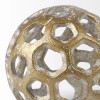 Homeroots 3" Gold Metal Decorative Orb Tabletop Sculpture