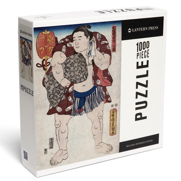 The Sumo Wrestler Ichiriki of The East Side Japanese Wood-Cut