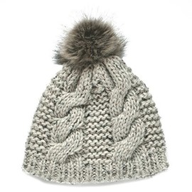 Patrick Francis Ireland Ladies Aran Fur Bobble Hat (one Size)