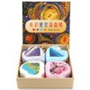 4pcs Heart Shape Bathroom Aromatherapy Body Cleaner Nourishing Moisturizing Bath