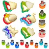 RHAICXANS Cookie Cutters Sandwich Cutter for Children, 20 Pieces Vegetable