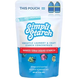 Dissolvable Liquid Starch Powder Mix. Makes 128 Oz Liquid Starch. Perfect For Stiffening Fabric, Removing Wrinkles, Laundry & Ironing. Ideal for Arts and Crafts, Paper Mâché, Playdough (1 Pack)