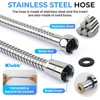 Klabb Adjustable Handheld Shower Head Holder and 79 Inch Hose,Premium