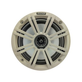 Pair (Qty 2) of Kicker 6.5" OEM Replacement 195 Watt Peak Marine Audio Speakers with White Grilles