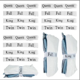 12Pcs Bed Sheet Organizer Bands, Elastic Polyester Bedding Sheet Straps for Closet, Space Saving Closet Organization Sheet Straps, Portable Bedsheets Bands for Foldable Bedsheet Pillow Case (Style-A)