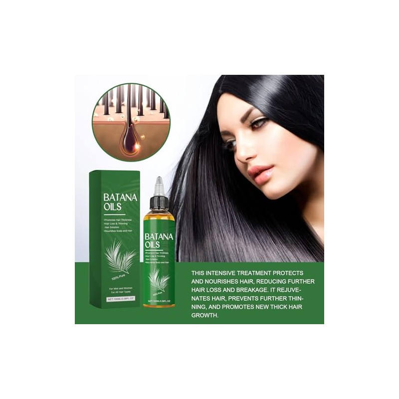 Aceite Natural de Batana para Cabello, Serum Capilar Nutritivo, Tratamiento