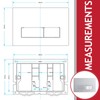 SPARES2GO Luxury Concealed Toilet Cistern Flush Plate Kit for Wall
