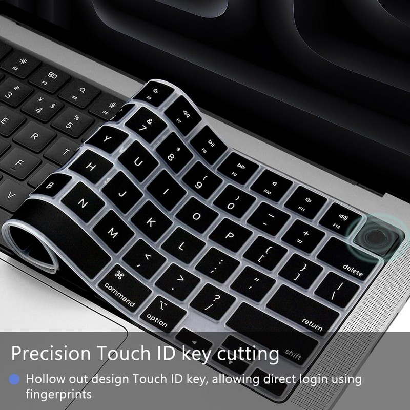 MasiBloom Silicone Keyboard Cover Skin for 2026-2021 MacBook Pro 14"