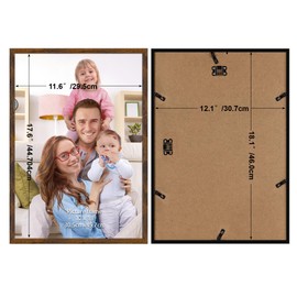 Giftgarden 12x18 Picture Frame Rustic Brown, 12 by 18 Thin Poster Photo Frame for Gallery Wall Display, Single