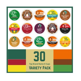 30 Count – Variety Pack Coffee Pods K Cup Sampler – French Roast, Pike Place, Verona, Black Silk, Breakfast, House, Colombian, Sumatra, Classic, Dark Magic, Veranda, Original for Brewers