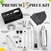 Mixology Bartender Kit with Stand - 15 Piece Bar Tool
