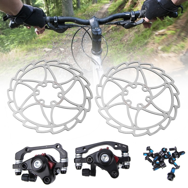 Mountain Bike Stainless Steel Disc Brake Caliper Set Universal Bicycle