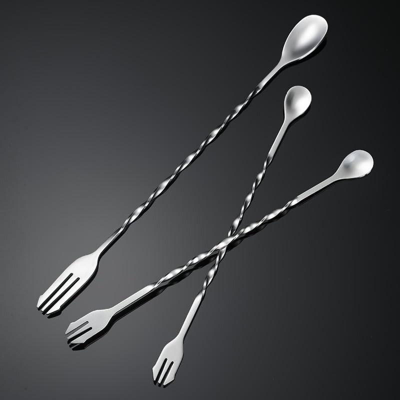 Cocktail Mixing Spoon, Cocktail Mixing Spoon, Long Handle, Stainless Steel,