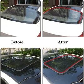 Car Rubber Sealing Strip Torcarvh Car Weather Stripping Protection Door Edge Windshield Adhesive T Shape Sealing Strip Cover Leak Sound Proofing (14mm, 5M)