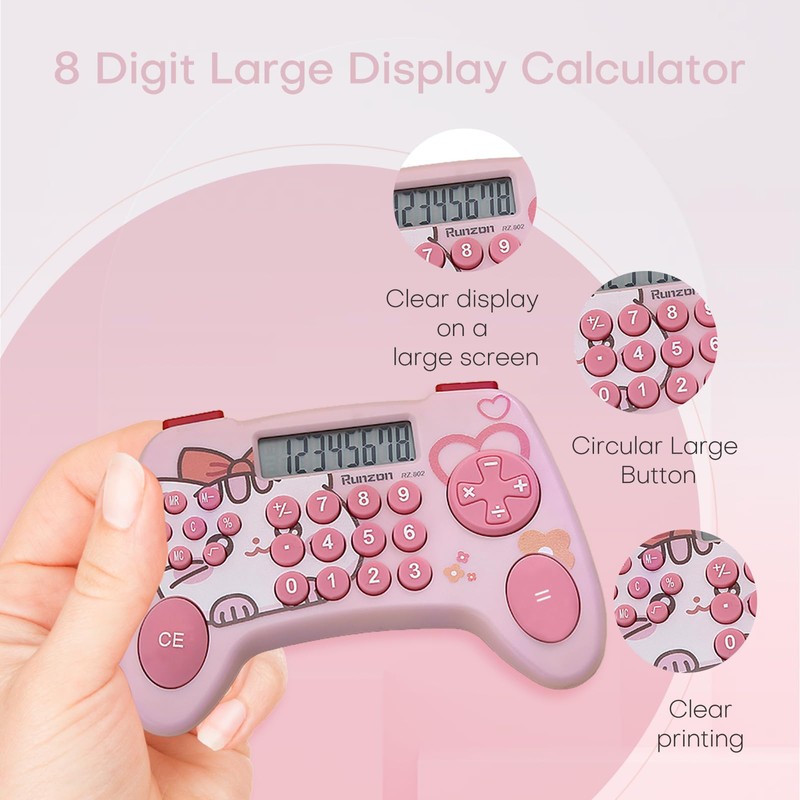 Pink calculators Basic for Teachers Basics Office, Electronic Math, Addition,