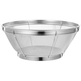 SHOWERORO Stainless Steel Rice Washing Sieve 8.5 Inch Fine Mesh Bowl Strainer for Rice Washing and Draining Kitchen Utensil