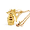 AZYOUNG Gold Silver Black Grenade Necklace (Gold)
