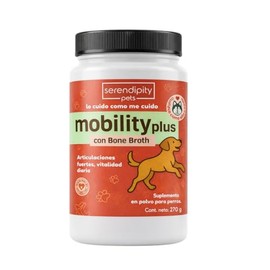 Serendipity Mobility con Bone Broth para Perros | Suplemento para Movilidad, Flexibilidad y Bienestar Articular | Delicioso y Fácil de Servir | 270 g