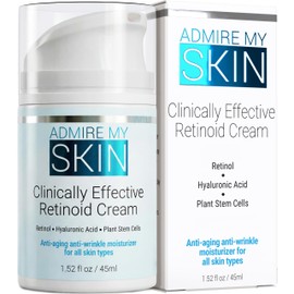 Admire My Skin Potent Retinoid Cream - Anti Aging Retinol Cream Moisturizer to Help Clear Acne Prone Skin, Eliminate Wrinkles and Provide You With That Healthy Youthful Glow