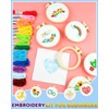 Pllieay 10 PCS Embroidery Beginner Kits for Kids 7-13, Includes