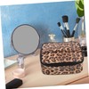 Minkissy Leopard Print Travel Cosmetic Bag Multi-Function Portable Toiletry Case
