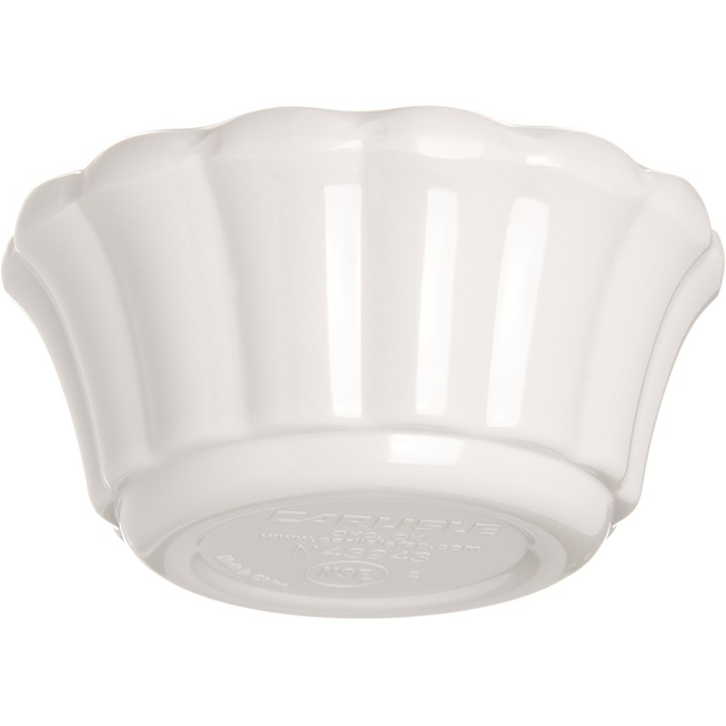 Carlisle FoodService Products 4394342 Melamine Scalloped Ramekin, 2 oz, Bone