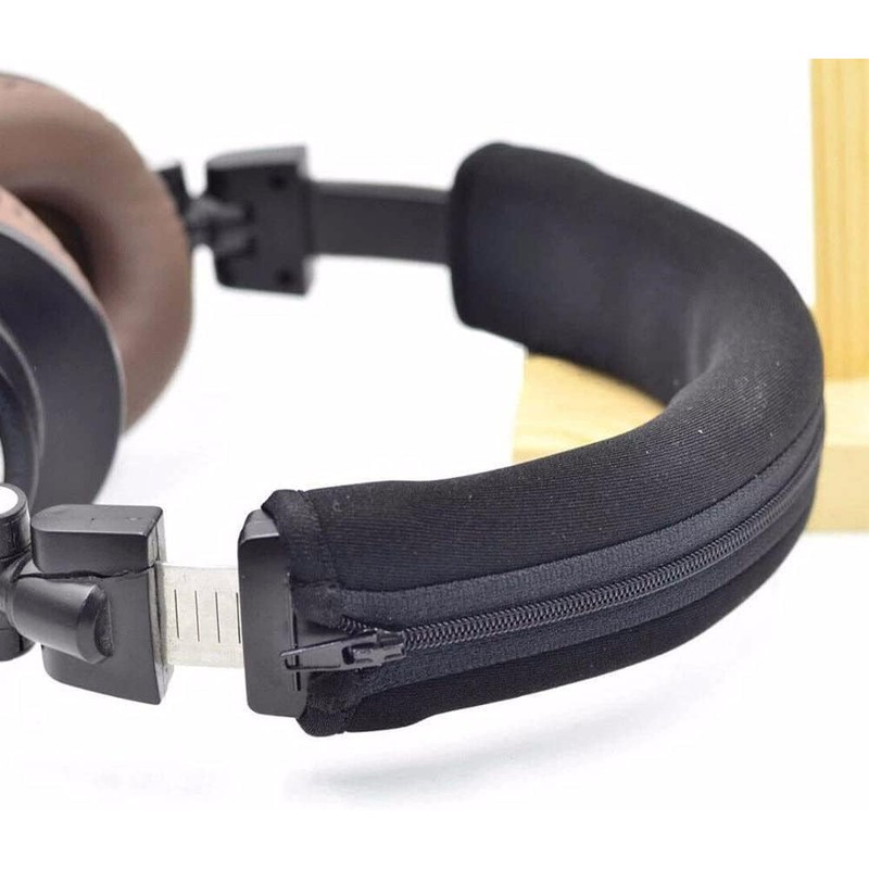 Black Headphone Protector Zipper Headband for Audio Technica ATH MSR7