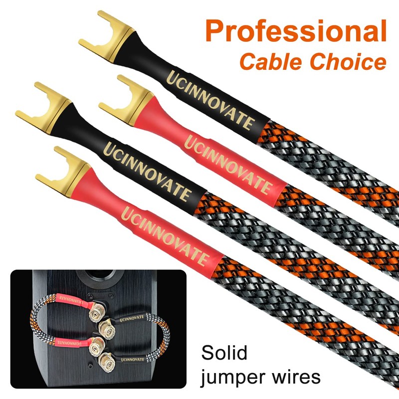 UCINNOVATE 4 x 7.5 inches (19 cm) Speaker Jumper Cable,