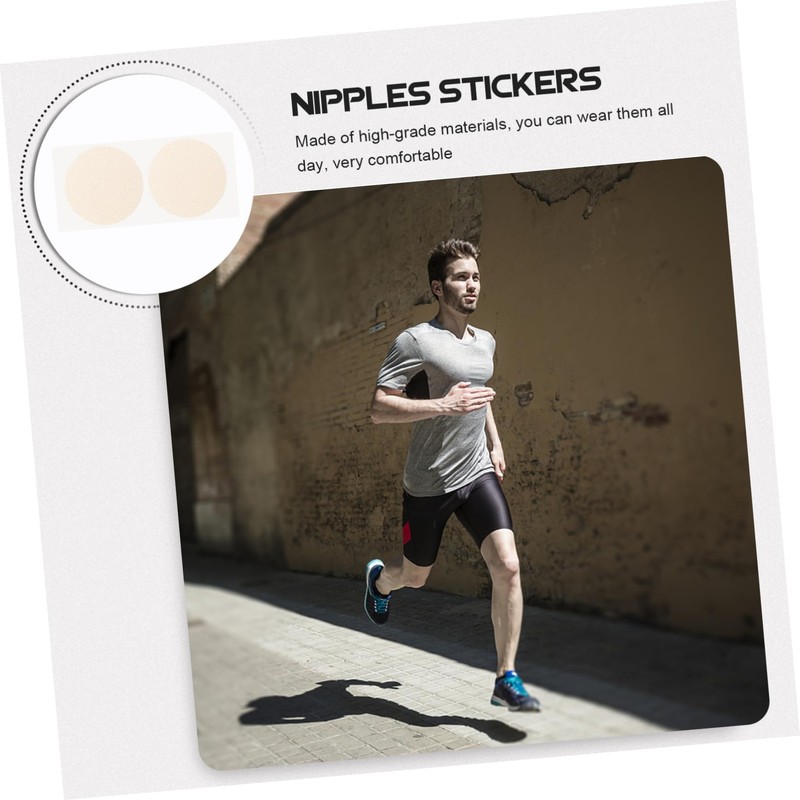 ORFOFE 50pairs for Sports Chest Patch Male Shields Breathable Pads