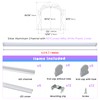Muzata 6Pack 3.3FT/1M Excellent Spotless LED Channel with Thicker Milky