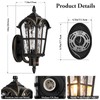 2-Pack Motion Sensor Outdoor Wall Lights, Dusk to Dawn Porch