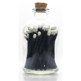 River Birch Decorative Matches in a Bottle with Striker - Cute & Colored Matches - 1 Bottle, Tuxedo Tip, 60 Matches