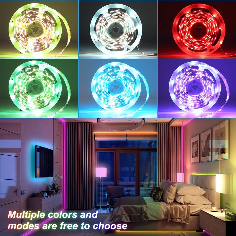 Jopassy LED Strip 1 m, RGB SMD5050 LED Strip with