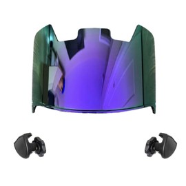 Purple Electroplated Iridium Mirror Premium Football Helmet Visor Eye Shield w/Fast Release Clips for Full Size Helmets Fits Adult & Youth