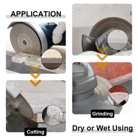 SHDIATOOL Diamond Cutting Grinding Disc 4-Inch Saw Blades Double Side Coated Electroplated Grinding Wheel for Granite Marble 105mm