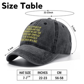 rofiowa The Attitudes of Women and Fish Adjustable Vintage Washed Cotton Baseball Cap, Funny Trucker Hat Outdoor Accessories for Men Grandpa Dad Fishing Lover, Retirement Birthday Gift for Fisherman